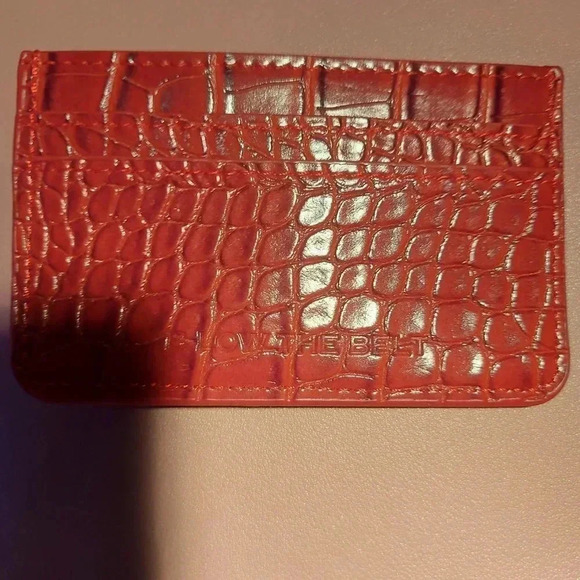 B-Low The Belt | Chic Red Vegan Textured Leather Croc Slim Card Case - Picture 8 of 13